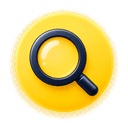 Magnifying glass friction icon