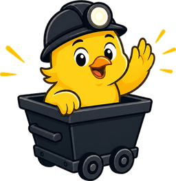 CartCanary mascot waving from a cart